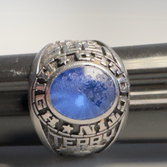 1985 Catoctin High Class Ring Artcarved Siladium Sz 10.5 Agriculture Terry FLAW - Picture 8 of 12